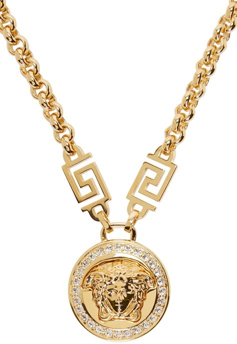 versace gold plated medusa head pendant necklace authentic signed perfec|Medusa '95 Pendant Necklace .